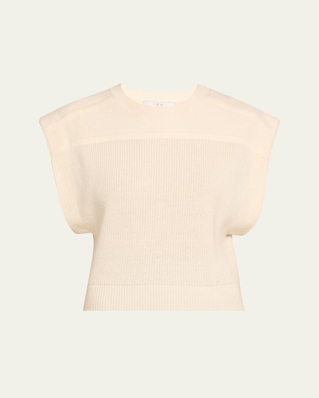Senso Cap-Sleeve Cashmere Top